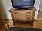 Commode 5 lades eikenhout, Huis en Inrichting, Kasten | Ladekasten, Ophalen, Gebruikt, 5 laden of meer, Eikenhout