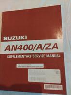Manuel d'entretien supplémentaire de la Suzuki can 400, Motos, Modes d'emploi & Notices d'utilisation, Suzuki