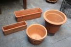 Terracotta plantenpotten, Ophalen, Tuin, Zo goed als nieuw, Minder dan 40 cm