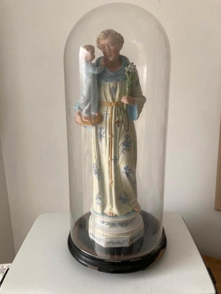 Antiek porseleinen Sint-Antonius beeld (snelle ophaling), Antiek en Kunst, Antiek | Porselein, Ophalen of Verzenden