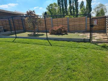 Omheining (tennisdraad) met poortje  beschikbaar voor biedingen