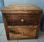 Armoire Mango avec 2 tiroirs, Maison & Meubles, Armoires | Commodes, 25 à 50 cm, Autres essences de bois, 50 à 100 cm, Enlèvement