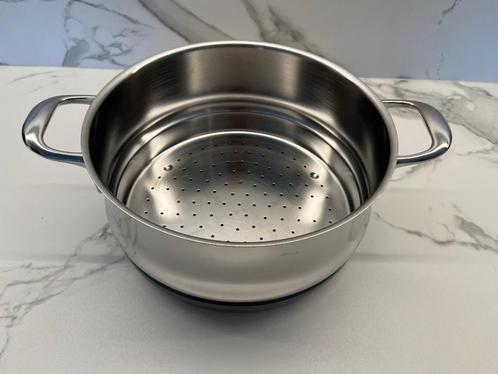 De Meyere Stoominzet 24 cm (ongebruikt), Maison & Meubles, Cuisine | Casseroles & Poêles, Neuf, Autres types, Inox, Enlèvement ou Envoi