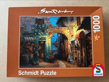 Puzzle Schmidt 1000pcs 'Lac de Côme', Enlèvement ou Envoi, 500 à 1500 pièces, Utilisé, Puzzle