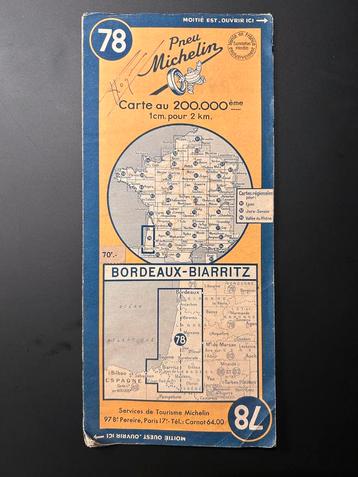  Michelinkaart nr. 78 — Bordeaux - Biarritz — 1948 beschikbaar voor biedingen