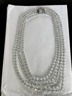 Eeuwenoude kristallen parelketting, Handtassen en Accessoires, Kettingen, Overige materialen, Zo goed als nieuw, Zilver, Ophalen