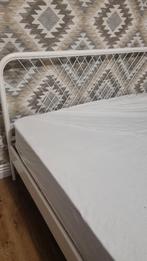 Lit ikea blanc avec sommier + matelas, Ophalen, Wit, Tweepersoons, 140 cm