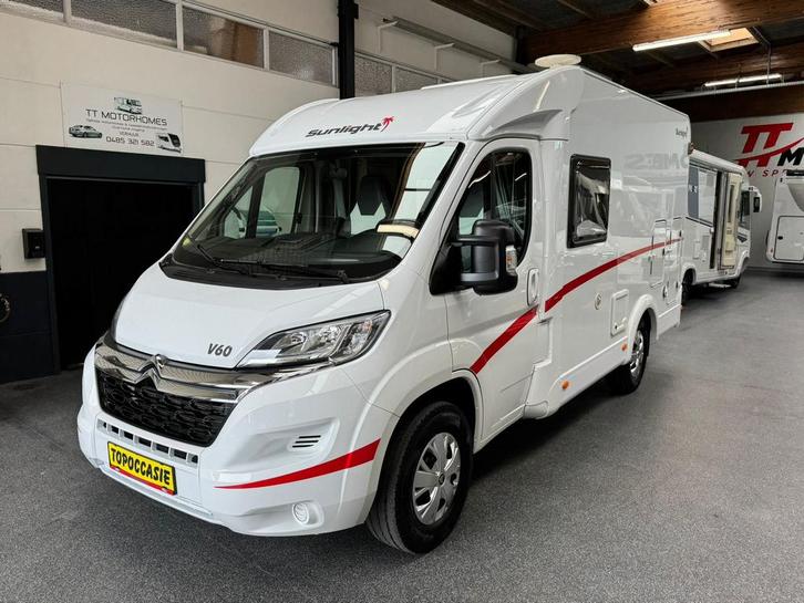 Citroën Jumper Capron Sunlight V60, Caravans en Kamperen, Mobilhomes, Bedrijf, tot en met 2, Half-integraal, Sunlight, Overige merken