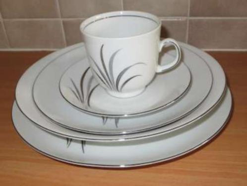 6 delig eet servies, Huis en Inrichting, Keuken | Servies, Zo goed als nieuw, Kop(pen) en/of Schotel(s), Ophalen