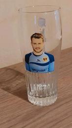 Bierglas / Simon Mignolet / Rode Duivels / Brazilië 2014, Verzamelen, Verzenden, Zo goed als nieuw, Bierglas