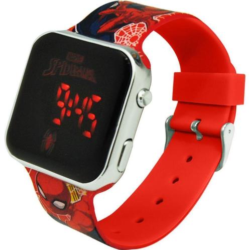 Spiderman Horloge - Led, Handtassen en Accessoires, Horloges | Kinderen, Nieuw, Jongen, Rood, Ophalen of Verzenden