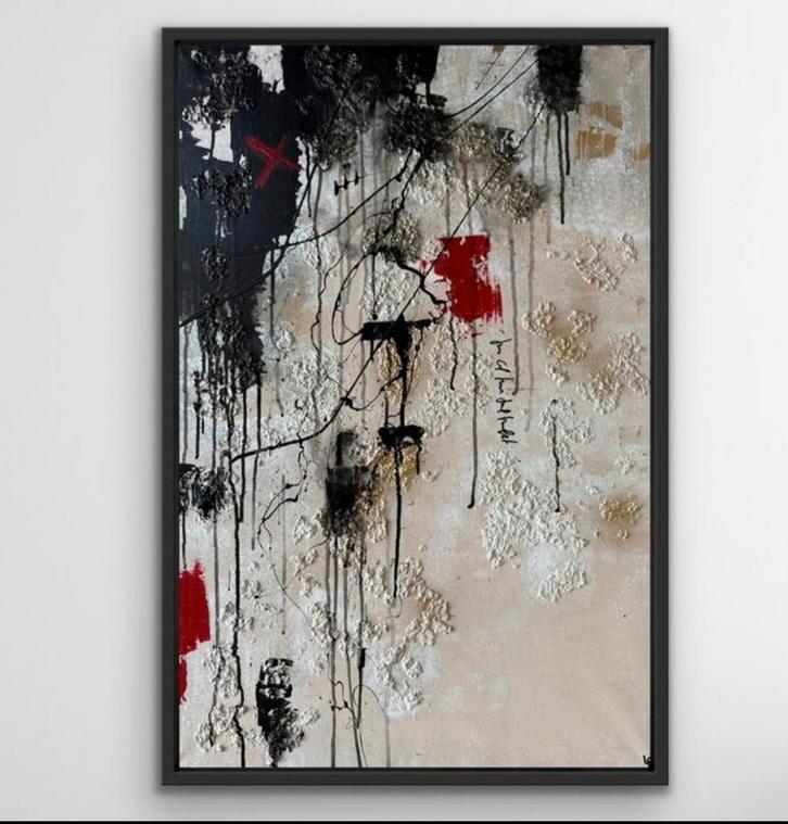 Laura Pinchete – “Grito Manuscrito – XL”, Antiek en Kunst, Kunst | Schilderijen | Abstract, Ophalen of Verzenden