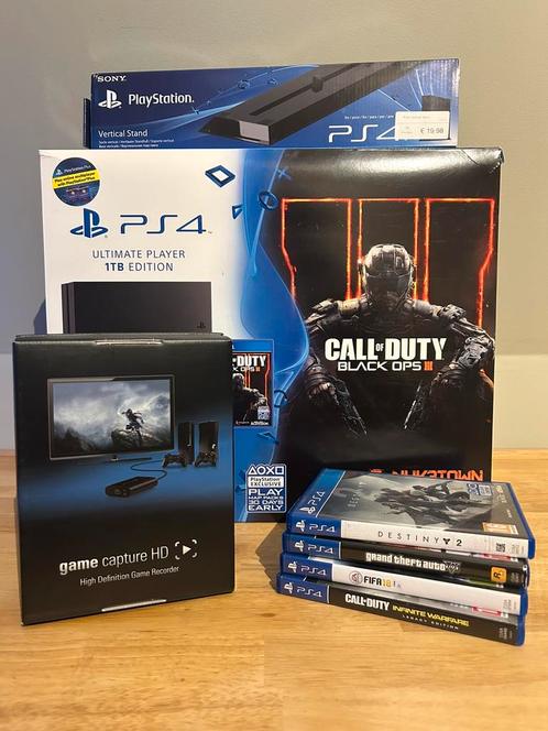PlayStation 4 ultimate edition 1TB+ Elgato Game Capture HD, Games en Spelcomputers, Spelcomputers | Sony PlayStation 4, Zo goed als nieuw