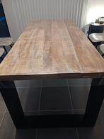 Industrieële mangohouten eettafel 200x90cm, perfecte staat., Huis en Inrichting, Tafels | Eettafels, Ophalen, Zo goed als nieuw