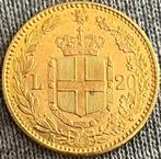 Munt 20 Lire Goud Umberto I 1885, Ophalen of Verzenden, Italië, Goud
