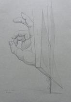 FELIX DE BOECK / HAND / ZW-W LITHO / 45x32cm, Antiek en Kunst, Ophalen of Verzenden