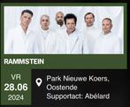 1 ticket Rammstein Oostende 28/6