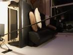 Leren zetel, Huis en Inrichting, Zetels | Zetels, Ophalen, Driepersoons, Zo goed als nieuw, Rechte bank