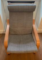 Donkergrijze fauteuil, Huis en Inrichting, Fauteuils, 75 tot 100 cm, Zo goed als nieuw, Hout, 50 tot 75 cm