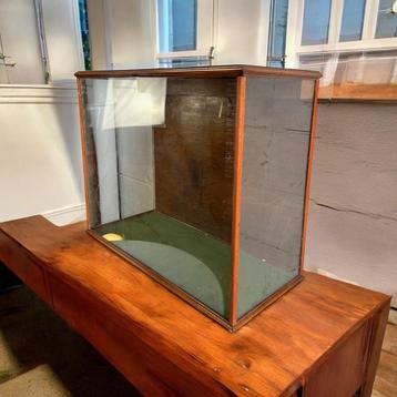 Mini-vitrine vintage, vitrine, poubelle en verre, Enlèvement ou Envoi