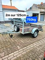 Enkelassige aanhangwagen van 750 kg, Auto diversen, Aanhangers en Bagagewagens, Zo goed als nieuw