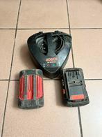 Bosch acculader met 2x accu's., Ophalen