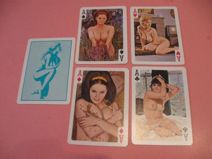4 Azen van kaartspel - speelkaarten erotiek 18+ (223), Verzamelen, Speelkaarten, Jokers en Kwartetten, Zo goed als nieuw, Speelkaart(en)