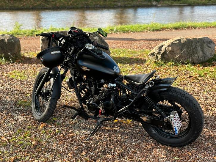 Custom bobber-style motor rijdend project / volledig custom, Motoren, Overige Motoren, 11 kW of minder, 1 cilinder, Ophalen