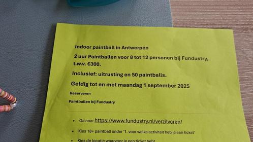Paintball arrangement voor 12 pers - 50% korting, Diversen, Overige Diversen, Nieuw, Ophalen of Verzenden