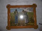 ingelijst borduurwerk Het Angelus, Huis en Inrichting, Ophalen, Gebruikt