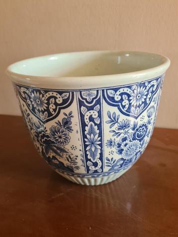 Authentieke Delfts blauwe bloempot (cachepot) — Royal Delft beschikbaar voor biedingen