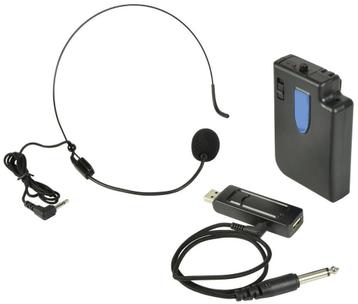 Draadloze UHF headset met Usb ontvanger