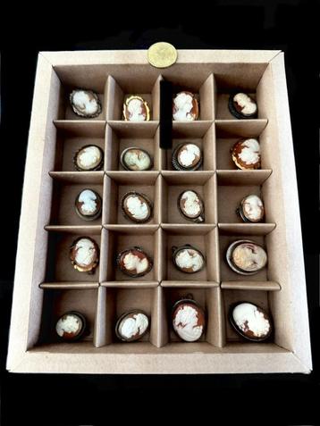 Camee Cameo Set Verzilverd Verguld Sieraden Broche Hanger beschikbaar voor biedingen