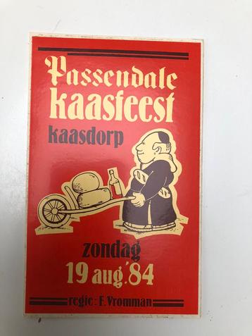 Sticker Passendale kaasfeest 1984