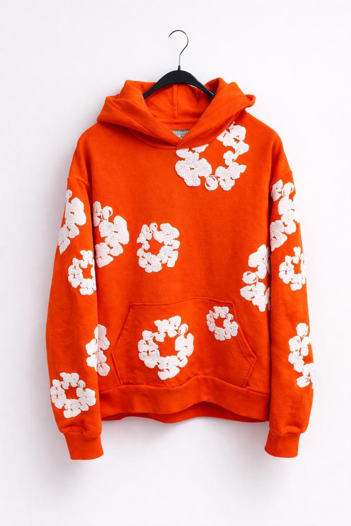 Chandail à capuchon fleuri Denim Tears, Vêtements | Hommes, Pulls & Vestes, Comme neuf, Taille 52/54 (L), Orange, Enlèvement ou Envoi