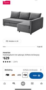 grijze hoekbank, Maison & Meubles, Chambre à coucher | Canapés-lits, Enlèvement, Comme neuf, Deux personnes, Gris