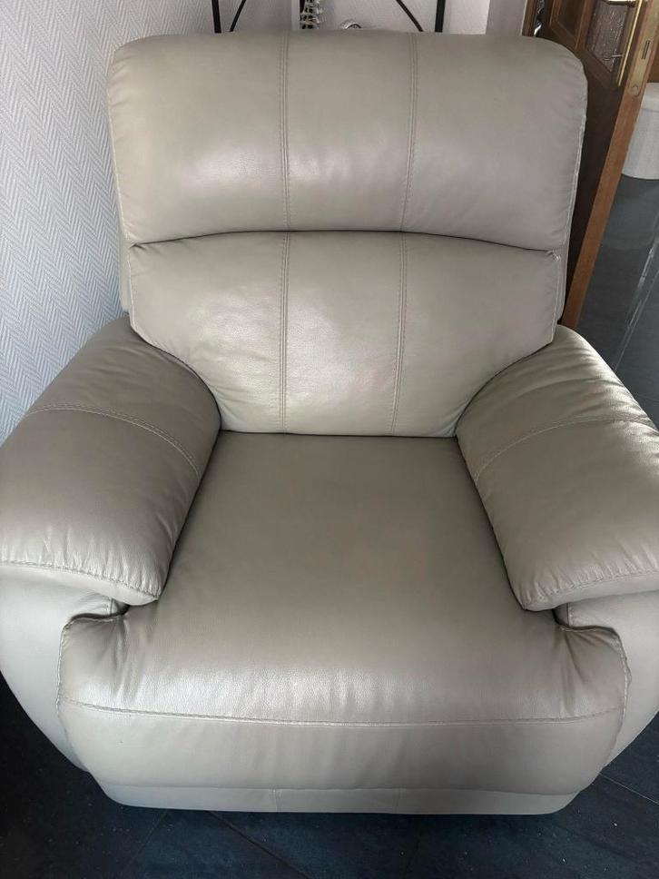 fauteuil, Maison & Meubles, Fauteuils, Utilisé, Cuir, 75 à 100 cm, 75 à 100 cm, Enlèvement