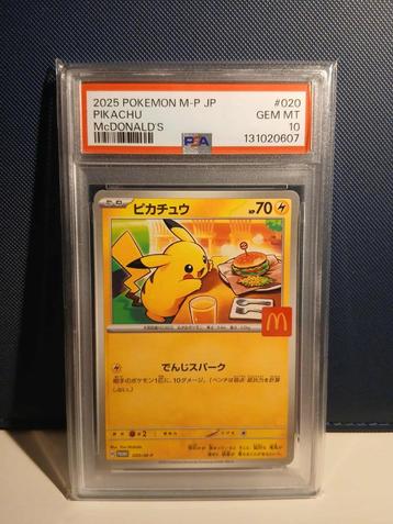 PSA 10 GEM MINT Mcdonald's Burger Pikachu #020 beschikbaar voor biedingen