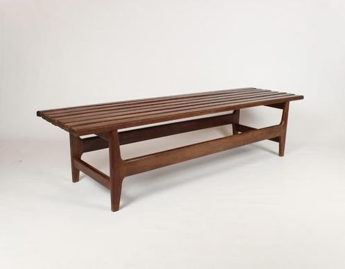 vintage houten lattenbank, Antiek en Kunst, Antiek | Meubels | Stoelen en Sofa's, Ophalen