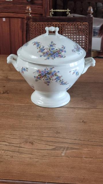 Soupière ancienne en porcelaine de Baudour, Antiquités & Art, Enlèvement