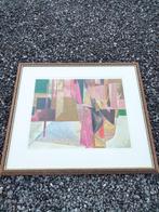 1990s vintage Isa van der Zee abstract litho ? kunst, Ophalen