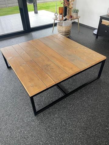 Salontafel steiger hout, Huis en Inrichting, Tafels | Salontafels, Ophalen, Zo goed als nieuw