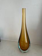 Sommerso vaas, Gebruikt, Geel, Ophalen of Verzenden, Glas