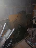 Bureau design en verre et métal inox pour ordinateur, Maison & Meubles, Bureaux, Enlèvement, Bureau