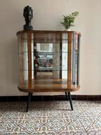 Vintage/retro design vitrine kast, Huis en Inrichting, Kasten | Vitrinekasten, 25 tot 50 cm, 100 tot 150 cm, Glas, 100 tot 150 cm