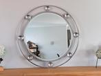 grand miroir rond unique, design, bord miroir poli, Maison & Meubles, Comme neuf, 100 à 125 cm, Rond, Enlèvement