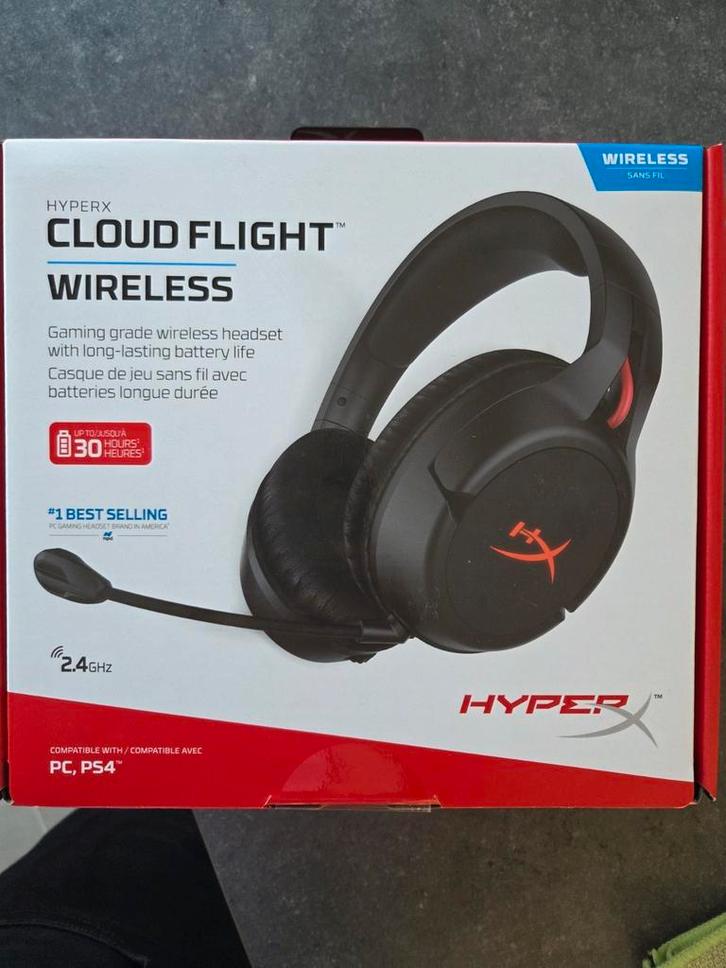 HyperX Cloud Flight Wireless (unopened, sealed in box), Computers en Software, Headsets, Nieuw, Over-ear, Draadloos, Gaming headset