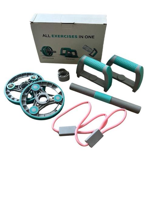 Buikspierwiel multifunctioneel - dumbell / sliders / push-up, Sport en Fitness, Fitnessmaterialen, Nieuw, Buikspierwiel, Armen