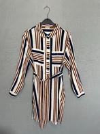Crème/bruin/blauw gestreepte jurk van Esqualo (42), Beige, Maat 42/44 (L), Esqualo, Ophalen of Verzenden