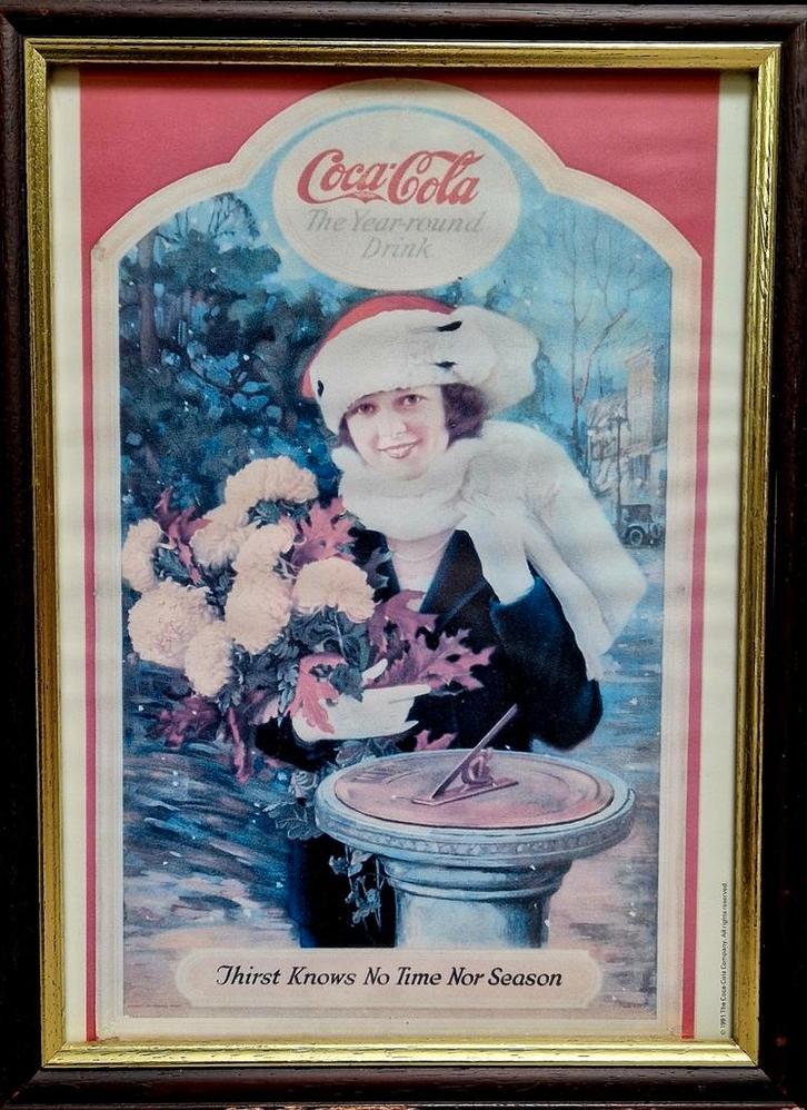 Coca-Cola (1991) - Publicité de Noël, Collections, Marques & Objets publicitaires, Utilisé, Panneau publicitaire, Enlèvement ou Envoi